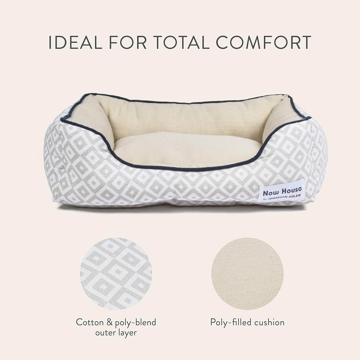 Now House for Pets by  Grey Diamond Cuddler Dog Bed, Small | Small Dog Bed Washable Dog Bed for Small Dogs by Now House by